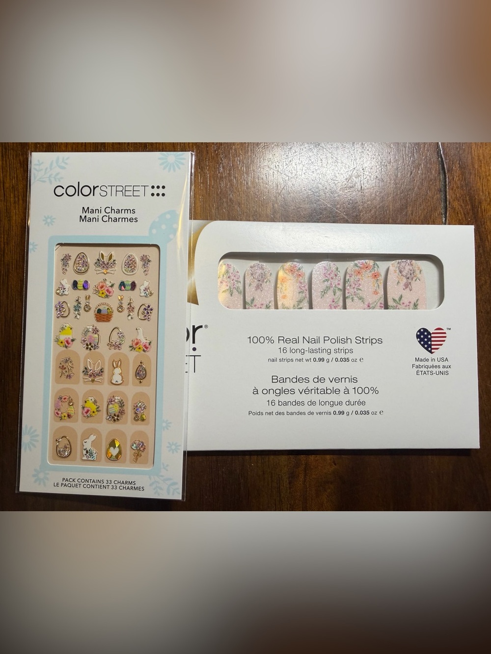 RETIRED Color Street Set and Mani Charms (Spring Garden & Spring Delights)